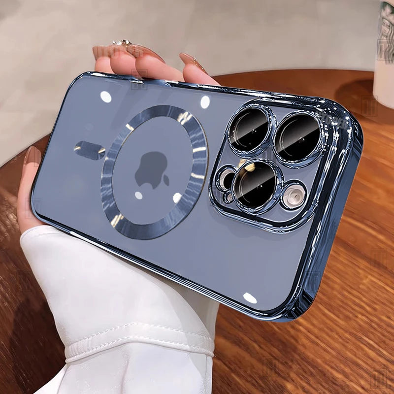 Official Desert Gold iPhone Case – Clear MagSafe Magnetic Lens Protection Cover for iPhone 11–17 Series | Pro / Pro Max / Air / Plus