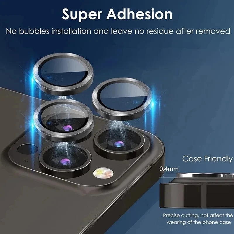 3PCS Camera Lens Glass Protector for iPhone 11–16 Series | Pro / Pro Max / Mini / Plus | Scratch-Resistant Protective Glass