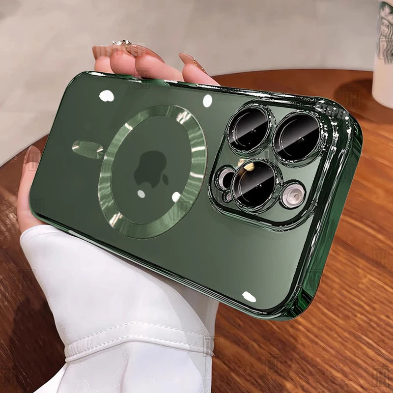 Official Desert Gold iPhone Case – Clear MagSafe Magnetic Lens Protection Cover for iPhone 11–17 Series | Pro / Pro Max / Air / Plus